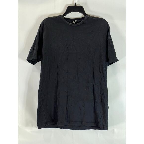 ASOS Men's Black Solid Crewneck Graphic Short Sleeve T-Shirt SZ M - Picture 1 of 11